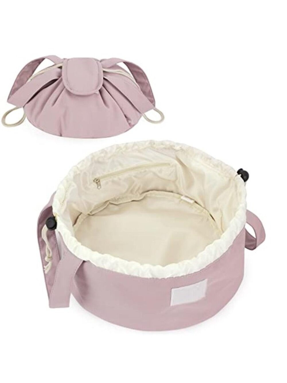 Travel Makeup Bag Cosmetic Organizer Drawstring Toiletry Pouch Water Resistant